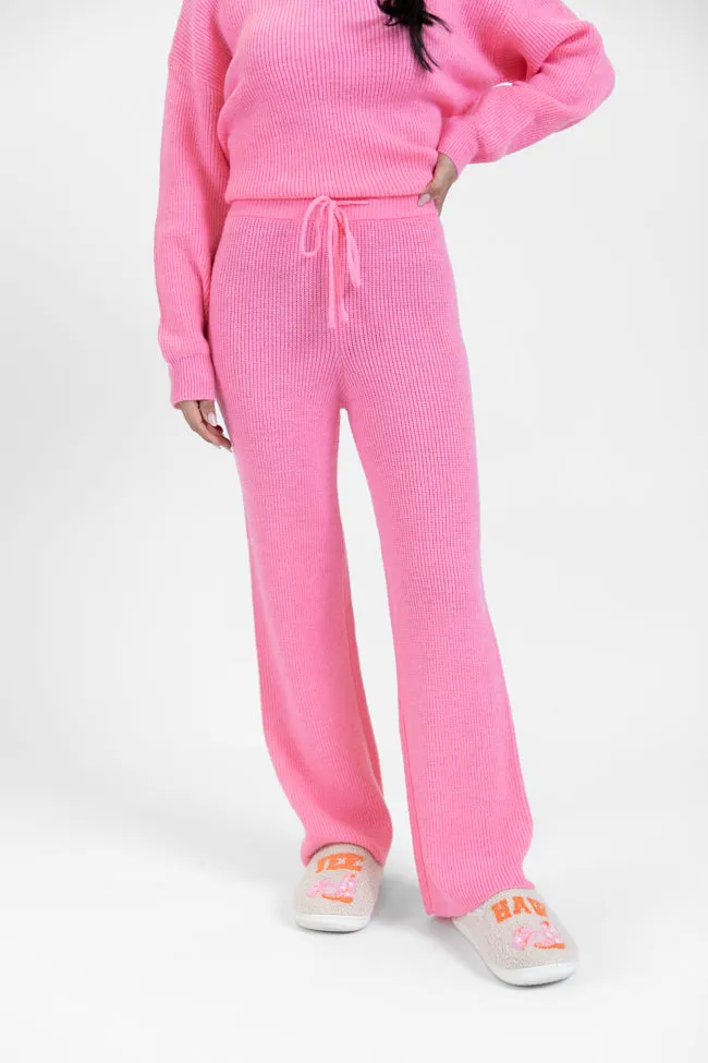 Cloud Chaser Pink Sweater Knit Pants FINAL SALE sold by Pink Lily product image thumbnail 2