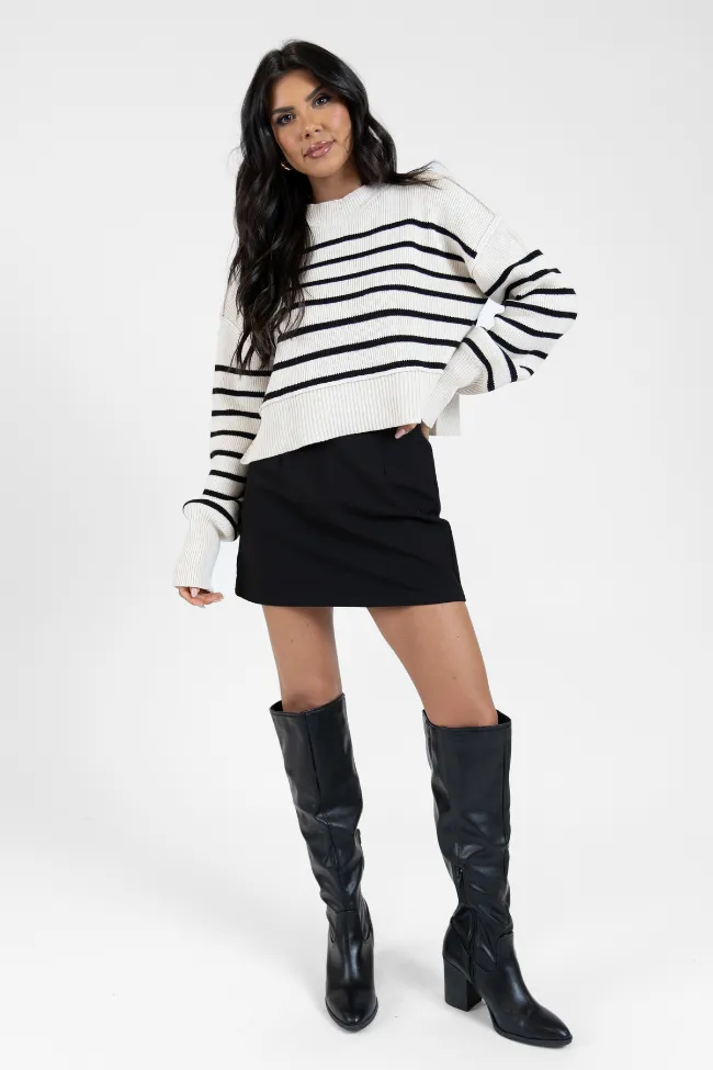 Something To Remember Cream and Black Striped Sweater FINAL SALE sold by Pink Lily product image thumbnail 3