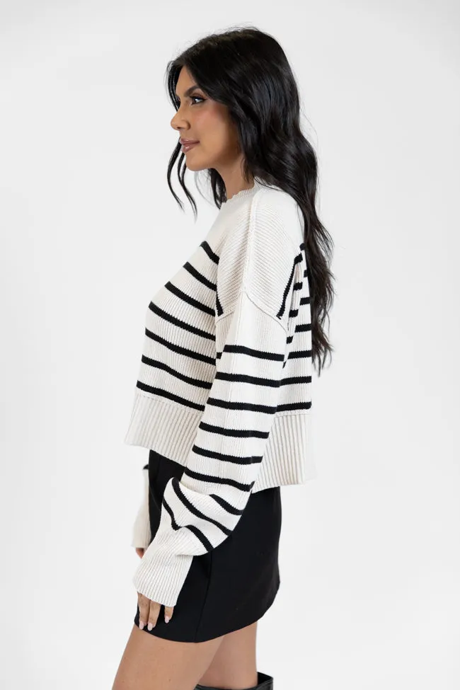 Something To Remember Cream and Black Striped Sweater FINAL SALE sold by Pink Lily product image thumbnail 5