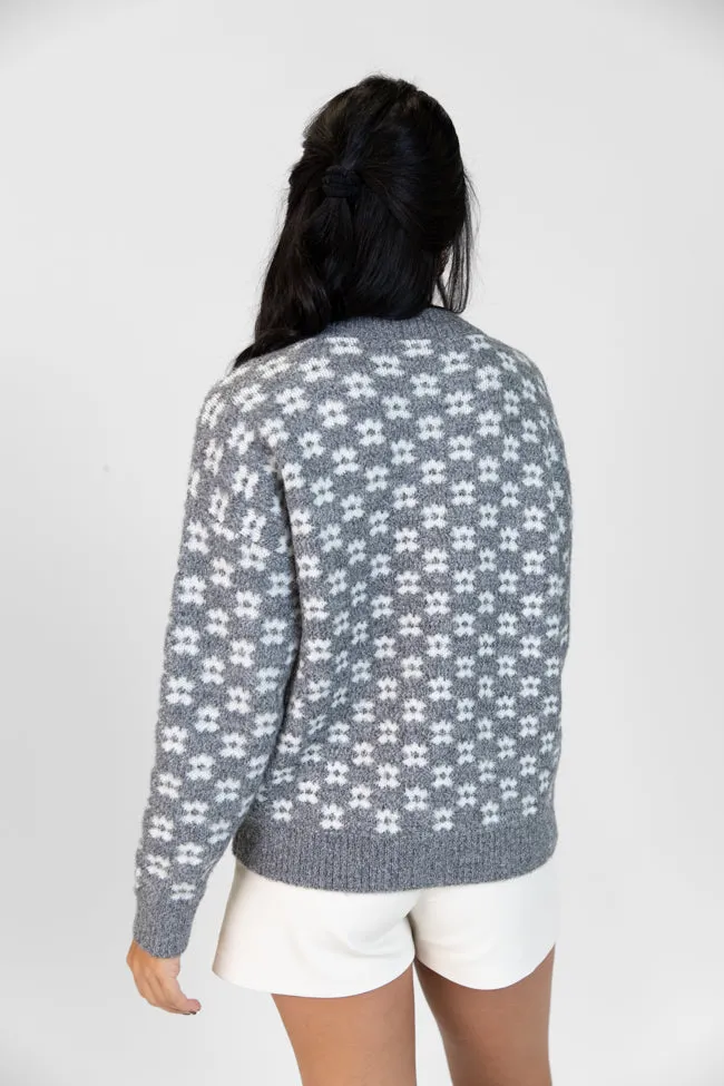 Gonna Go Far Grey Flower Print Sweater FINAL SALE sold by Pink Lily product image thumbnail 5