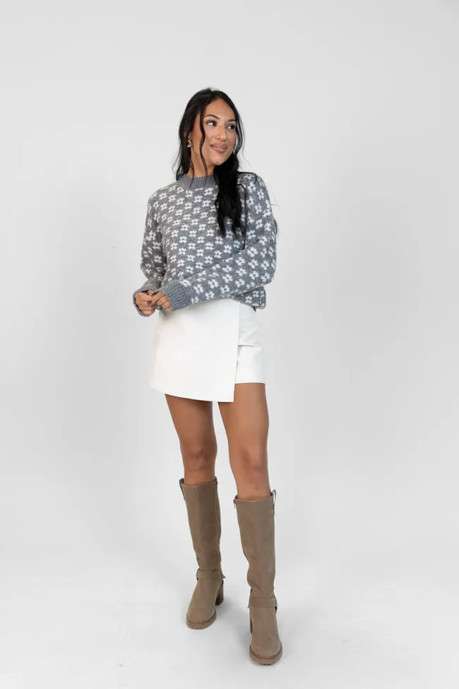 Gonna Go Far Grey Flower Print Sweater FINAL SALE sold by Pink Lily product image thumbnail 2