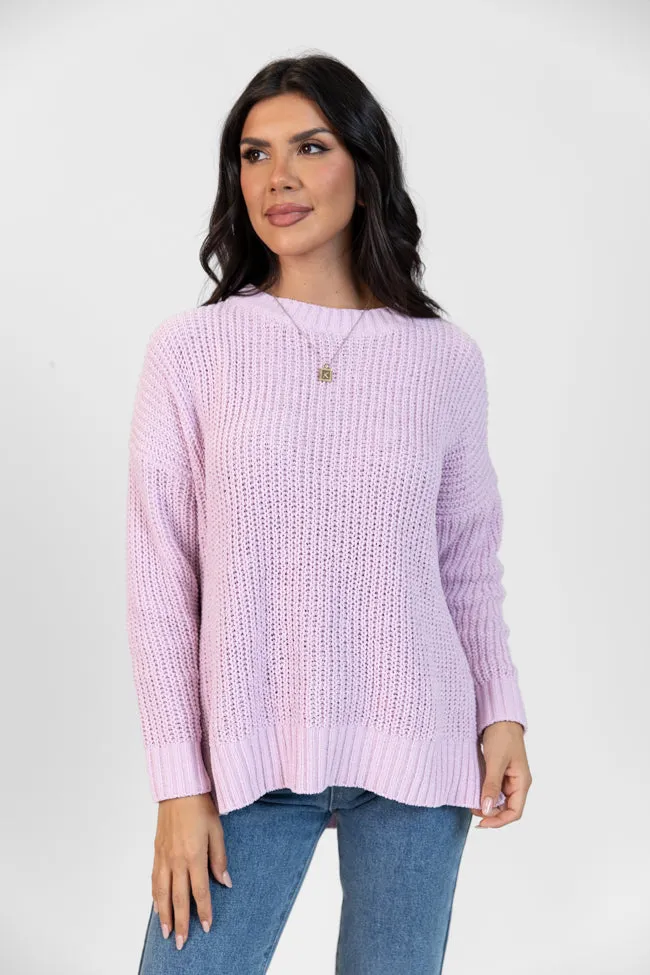 Everyday Feelings Lilac Chenille Waffle Knit Sweater FINAL SALE sold by Pink Lily product image thumbnail 2