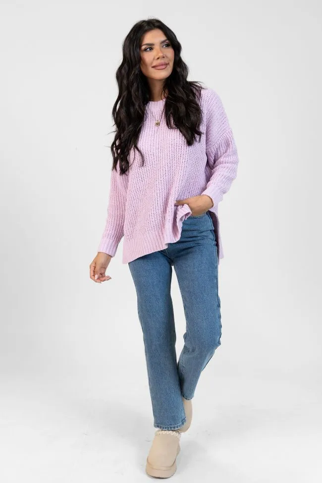 Everyday Feelings Lilac Chenille Waffle Knit Sweater FINAL SALE sold by Pink Lily