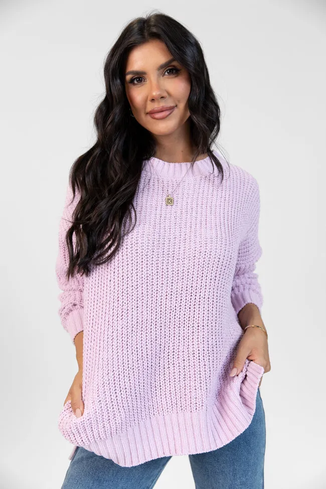 Everyday Feelings Lilac Chenille Waffle Knit Sweater FINAL SALE sold by Pink Lily product image thumbnail 3