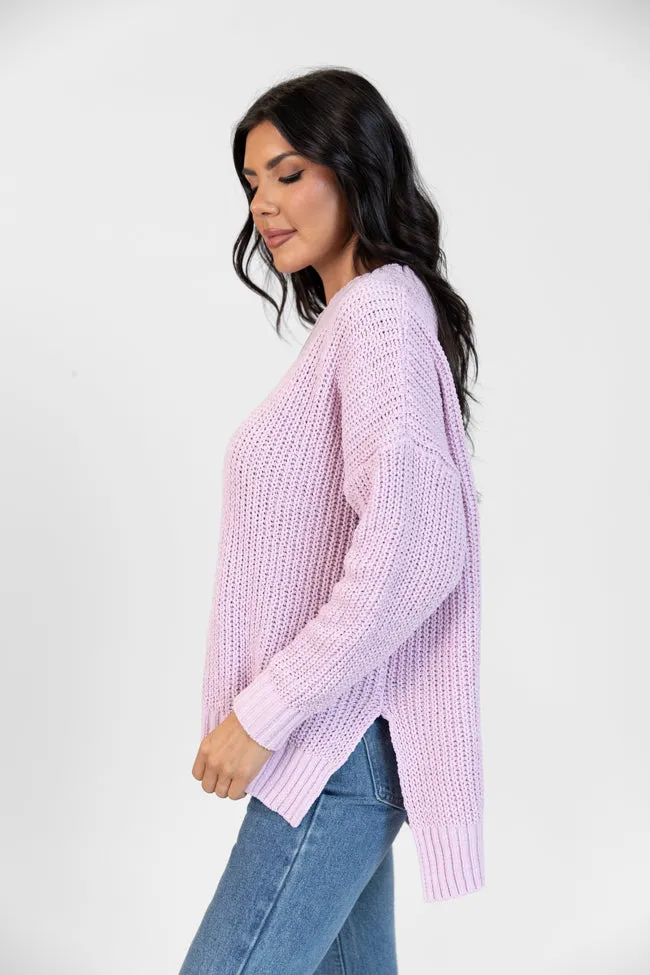 Everyday Feelings Lilac Chenille Waffle Knit Sweater FINAL SALE sold by Pink Lily product image thumbnail 4