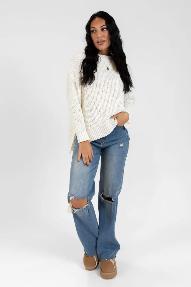 Everyday Feelings Ivory Chenille Waffle Knit Sweater FINAL SALE sold by Pink Lily product image thumbnail 2