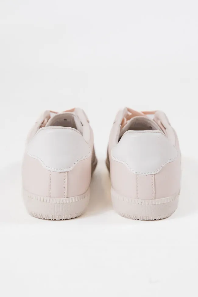 Presley Double Stripe Beige Leather Sneaker sold by Pink Lily product image thumbnail 4