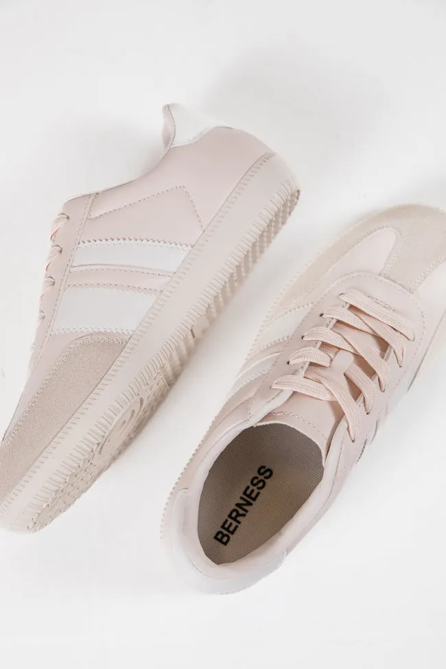 Presley Double Stripe Beige Leather Sneaker sold by Pink Lily product image thumbnail 2