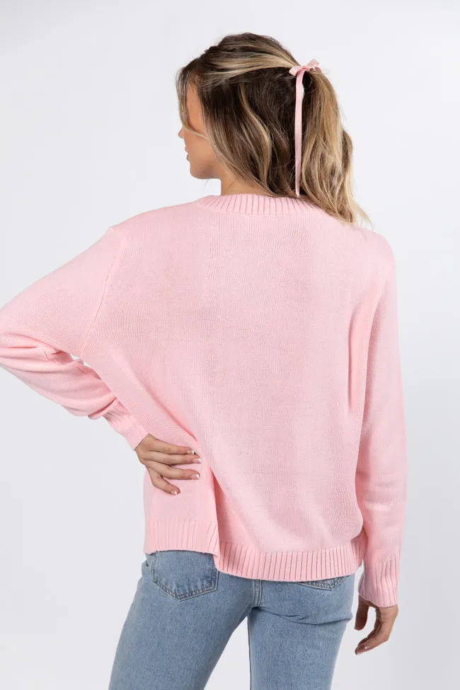 Happy Holidays To You Pink Sweater FINAL SALE sold by Pink Lily product image thumbnail 5