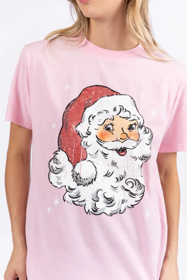 Have Yourself A Merry Little Christmas Light Pink Oversized Graphic Tee sold by Pink Lily product image thumbnail 3