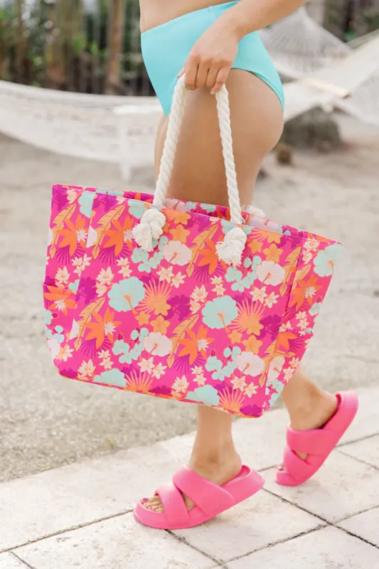 Palm Party Pool Bag FINAL SALE sold by Pink Lily