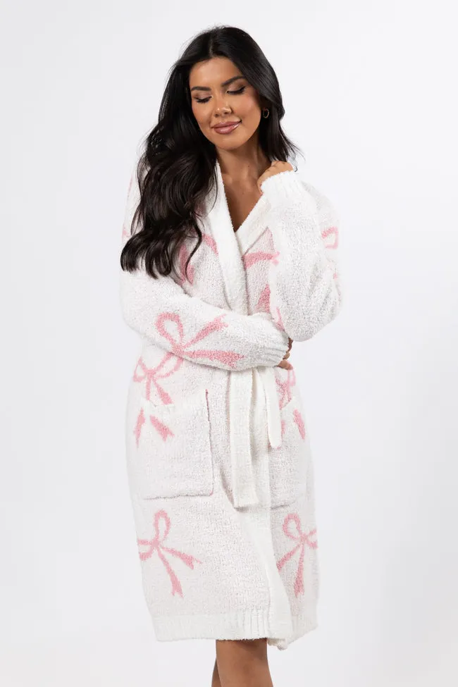 It Was All A Dream Pink Bow Robe DOORBUSTER sold by Pink Lily