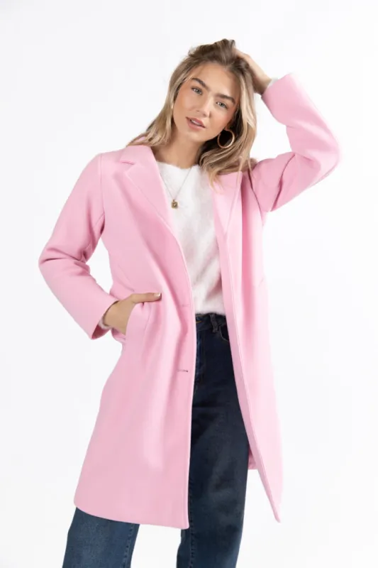 Cozy Love Pink Coat FINAL SALE sold by Pink Lily