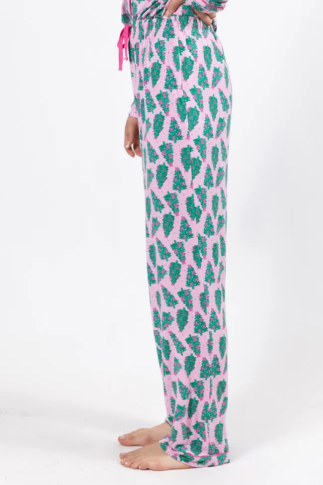 Under The Stars In Pink Pines Bamboo Pajama Pants FINAL SALE sold by Pink Lily product image thumbnail 3