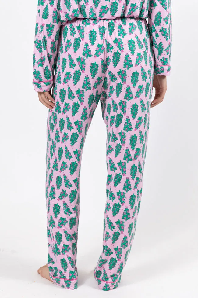 Under The Stars In Pink Pines Bamboo Pajama Pants FINAL SALE sold by Pink Lily product image thumbnail 4