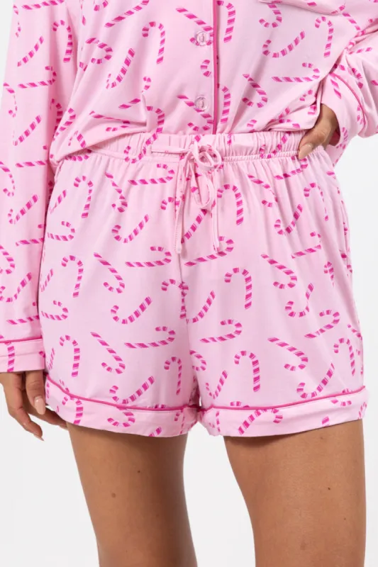 Under The Stars In Candyland Bamboo Pajama Shorts FINAL SALE sold by Pink Lily