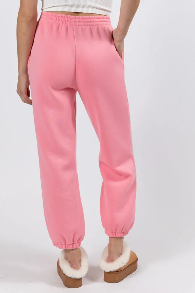 Run It By Me Pink Fleece Joggers FINAL SALE sold by Pink Lily product image thumbnail 5