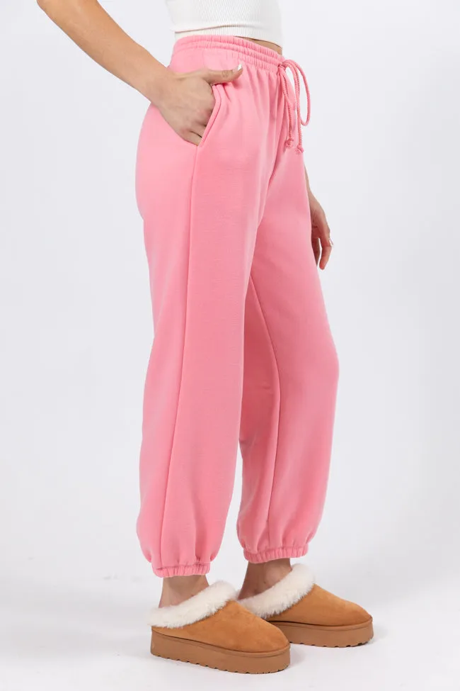 Run It By Me Pink Fleece Joggers FINAL SALE sold by Pink Lily product image thumbnail 4