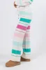 Heart On The Line Multi Striped Fuzzy Lounge Pants FINAL SALE sold by Pink Lily