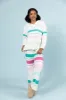 Heart On The Line Multi Striped Fuzzy Lounge Pants FINAL SALE sold by Pink Lily