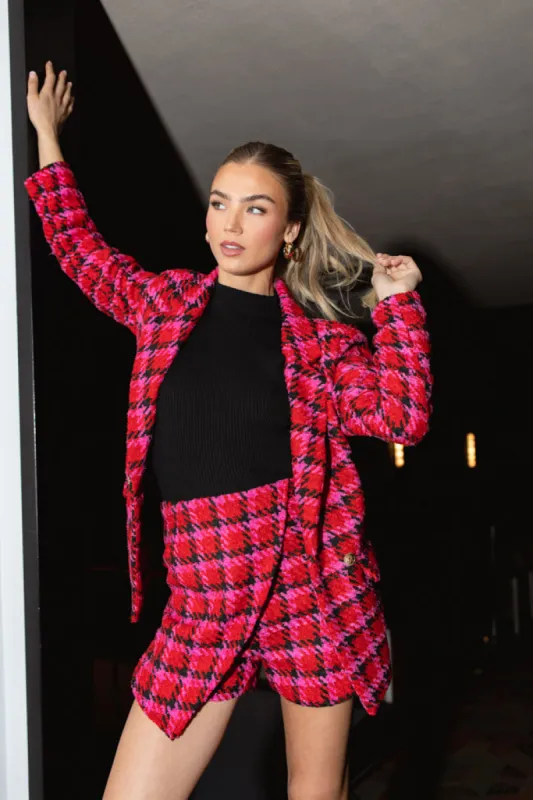 That's Life Multi Houndstooth Skort FINAL SALE sold by Pink Lily