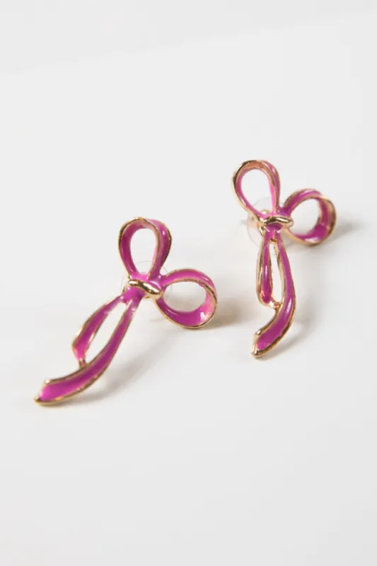 Pink Bows Earrings sold by Pink Lily
