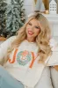 Joy To The World Sweet Cream Oversized Graphic Sweatshirt Macy Blackwell X Pink Lily sold by Pink Lily