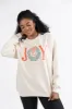 Joy To The World Sweet Cream Oversized Graphic Sweatshirt Macy Blackwell X Pink Lily sold by Pink Lily