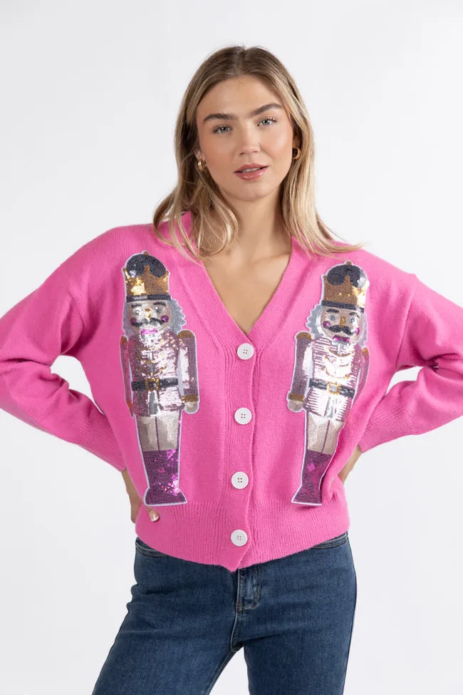 Let's Get Crackin' Pink Sequin Nutcracker Cardigan FINAL SALE sold by Pink Lily product image thumbnail 4