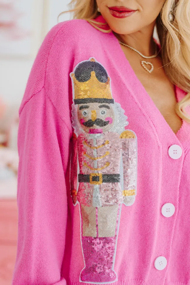 Let's Get Crackin' Pink Sequin Nutcracker Cardigan FINAL SALE sold by Pink Lily product image thumbnail 3