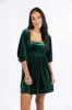 Evergreen Beauty Velvet Dress Macy Blackwell X Pink Lily sold by Pink Lily