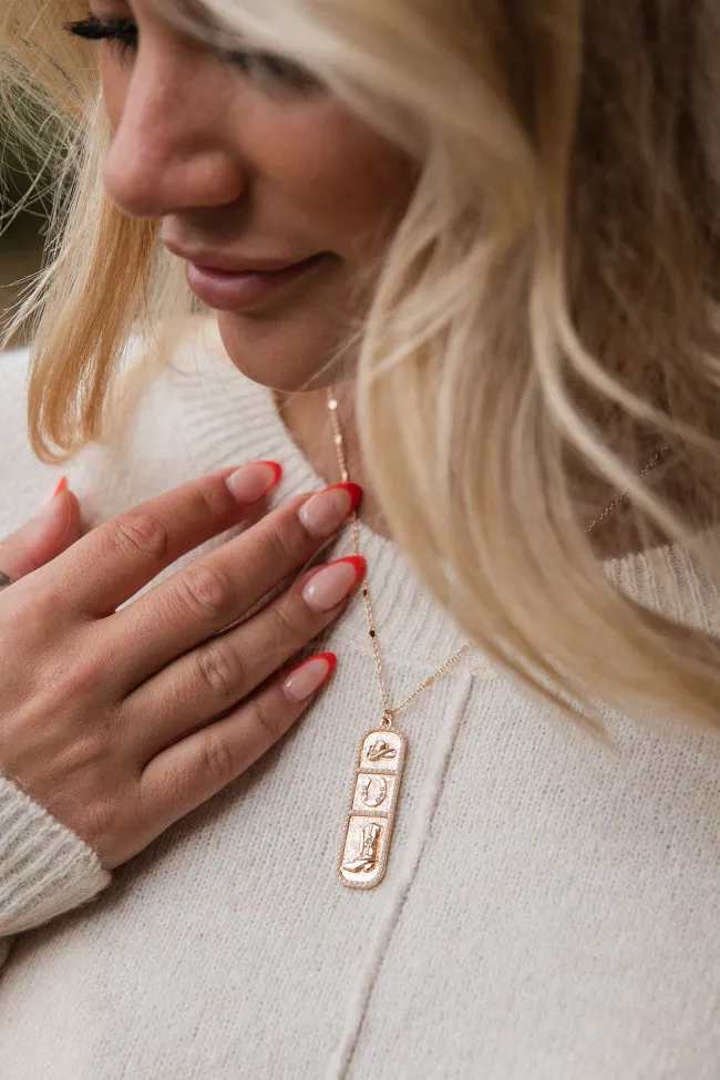 Western Charm Plate Necklace sold by Pink Lily product image thumbnail 2