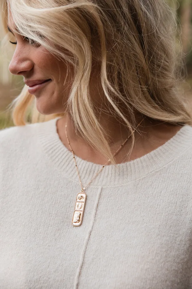 Western Charm Plate Necklace sold by Pink Lily product image thumbnail 3