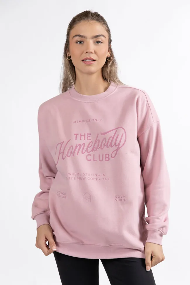 Homebody Club Mauve Graphic Sweatshirt SALE sold by Pink Lily