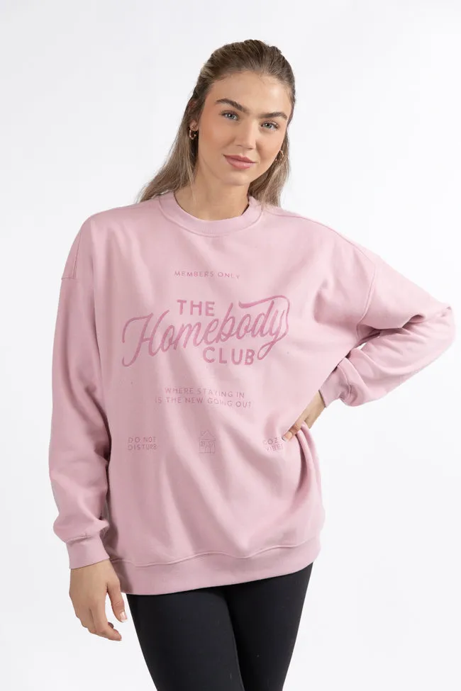Homebody Club Mauve Graphic Sweatshirt SALE sold by Pink Lily product image thumbnail 4