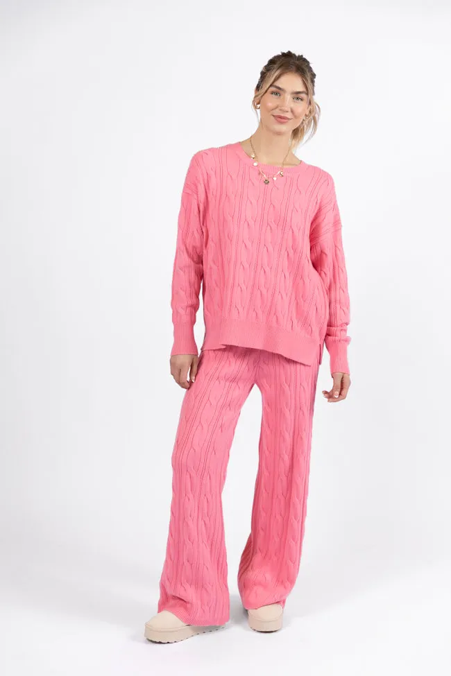 Forever Winter Rose Cable Knit Sweater Lounge Pants FINAL SALE sold by Pink Lily product image thumbnail 2