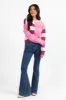Take Your Time Pink and Berry Multi Color Block Striped Crop Sweater FINAL SALE sold by Pink Lily