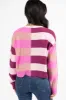 Take Your Time Pink and Berry Multi Color Block Striped Crop Sweater FINAL SALE sold by Pink Lily