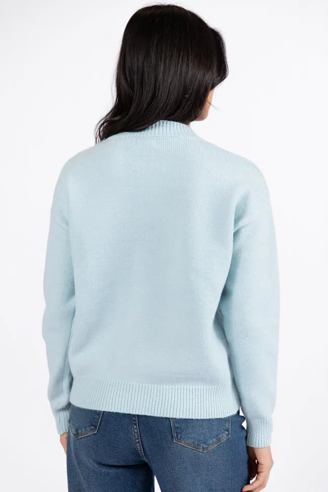 Always Freezing Blue Crew Neck Sweater FINAL SALE sold by Pink Lily product image thumbnail 5