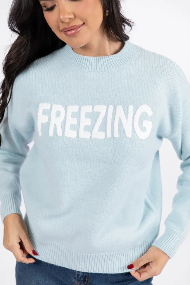 Always Freezing Blue Crew Neck Sweater FINAL SALE sold by Pink Lily product image thumbnail 3