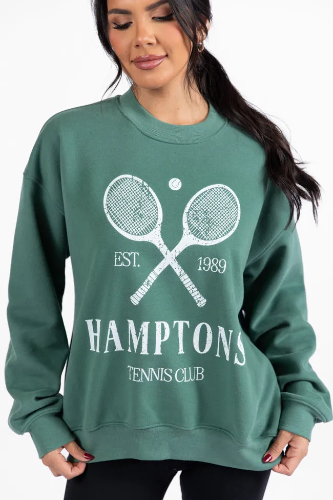 Hamptons Tennis Club Pine Needle Green Graphic Sweatshirt DOORBUSTER sold by Pink Lily product image thumbnail 3