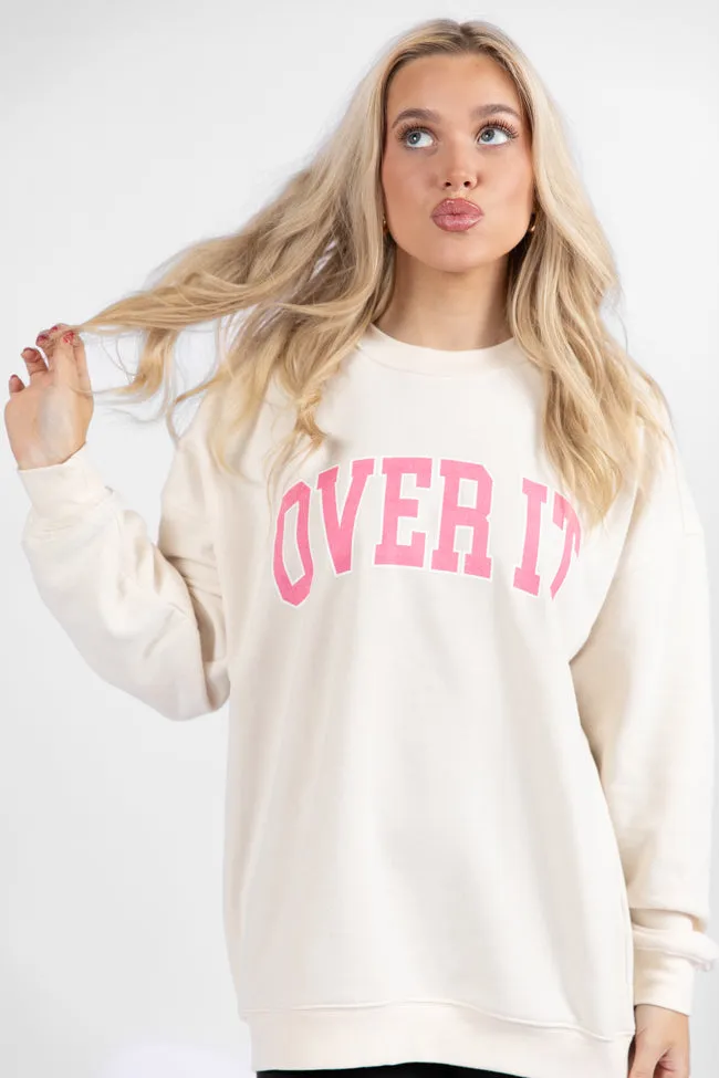 Over It Cream Graphic Sweatshirt sold by Pink Lily product image thumbnail 4