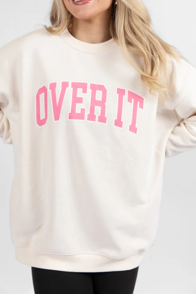 Over It Cream Graphic Sweatshirt sold by Pink Lily product image thumbnail 2
