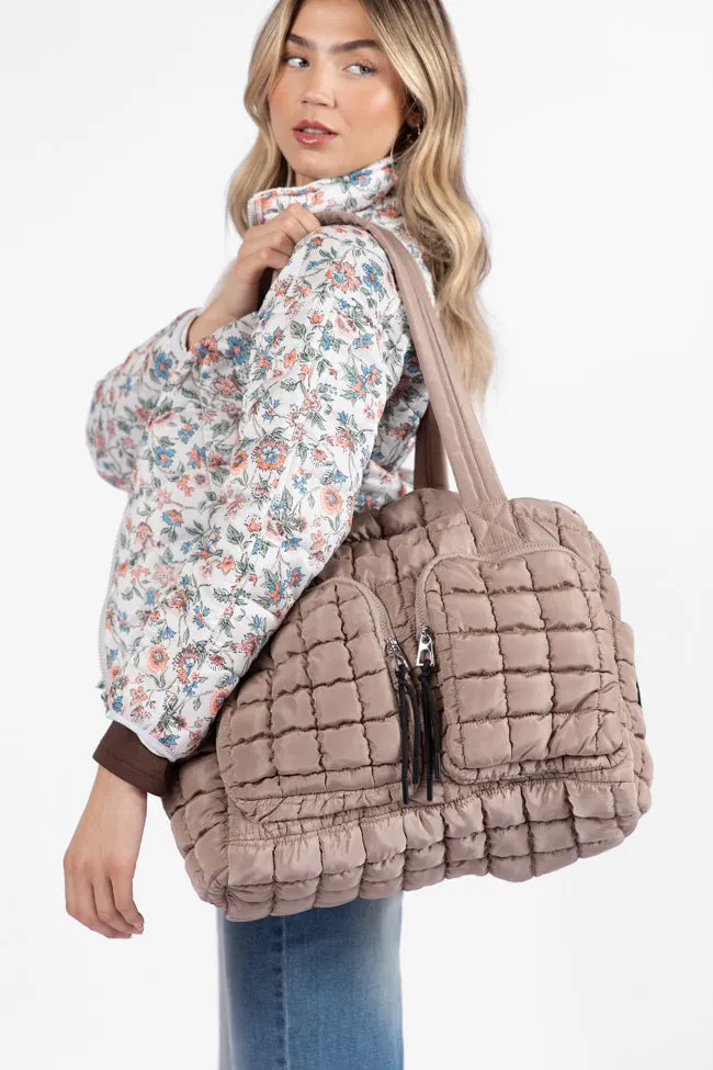 Nude Quilted Weekender DOORBUSTER- Coming Soon sold by Pink Lily