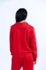 Let's Just Stay Red Quarter Zip Knit Pullover sold by Pink Lily