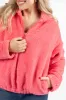 Stay Here Coral Sherpa Pullover SALE sold by Pink Lily