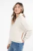 Stay Here Beige Contrast Trim Sherpa Pullover FINAL SALE sold by Pink Lily