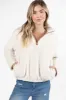 Stay Here Beige Contrast Trim Sherpa Pullover FINAL SALE sold by Pink Lily