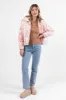 Vail Valley Pink Multi Patch Floral Quilted Zip Up Jacket sold by Pink Lily