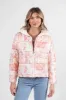 Vail Valley Pink Multi Patch Floral Quilted Zip Up Jacket sold by Pink Lily